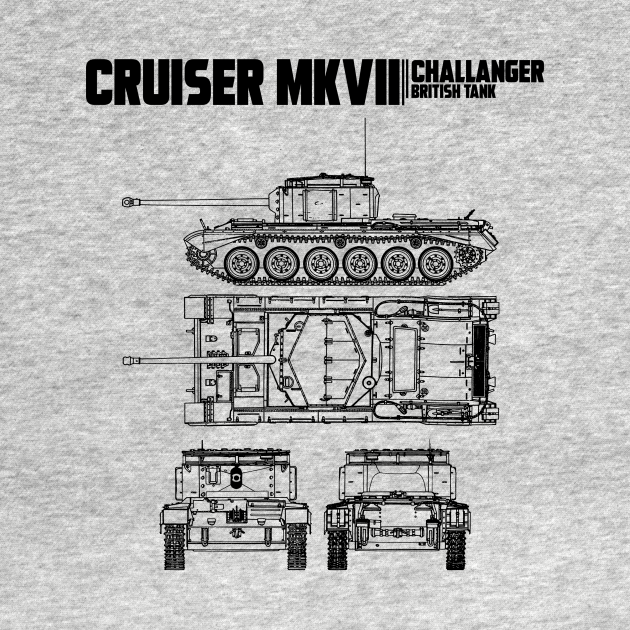 Disover CRUISER MK VIII CHALLANGER - Ww2 Tank - T-Shirt