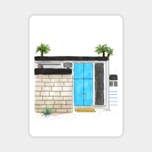 Blue Modern Palm Springs Door Magnet