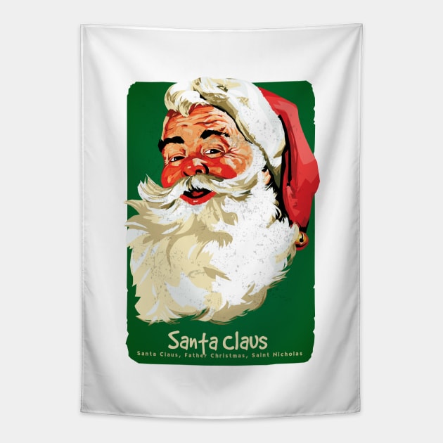 Santa Claus Father of Christmas Tapestry by KewaleeTee