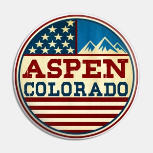 Aspen Colorado Skiing Ski Pin