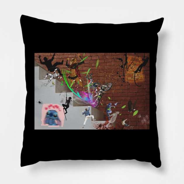 DEATH STAIR ART PRINTS Pillow by MICHAEL ZHOU