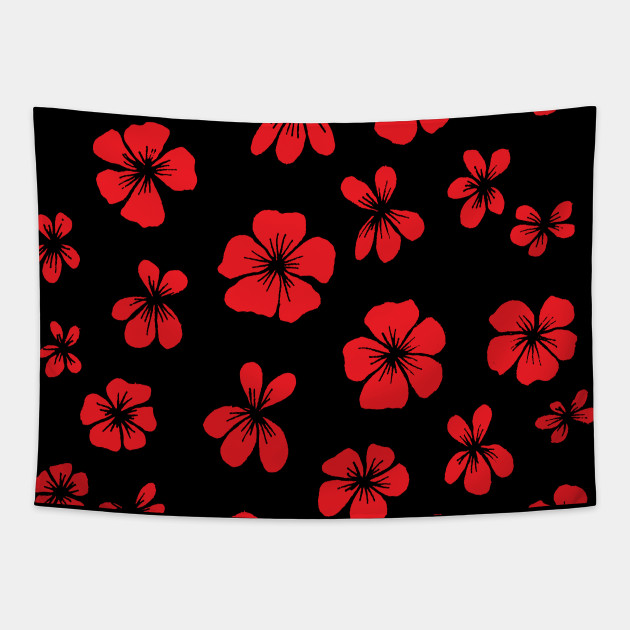 Simple Poppies - Red Flowers - Tapestry | TeePublic