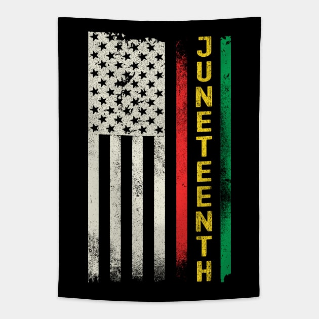 Juneteenth Freedom Day Flag Tapestry by Etopix