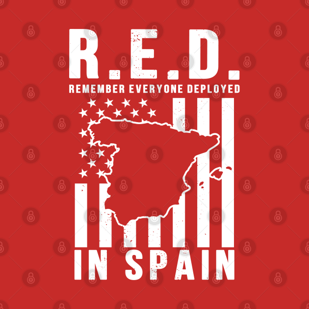 Disover RED Friday Remember Everyone Deployed in Spain - Red Friday Military - T-Shirt