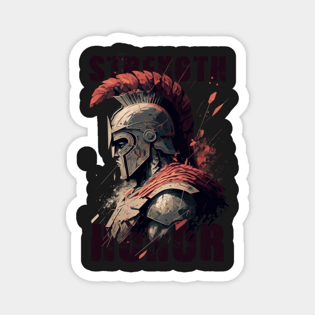 The Legendary Spartan: A Symbol of Strength and Honor Magnet by Abili-Tees