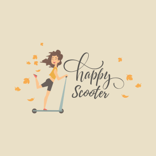 happy scooter cartoon art T-Shirt