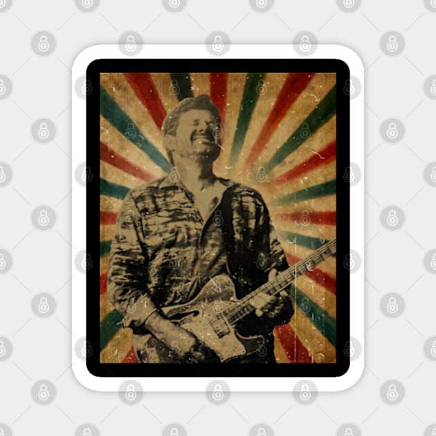 Tab Benoit Performance - Photo Vintage Retro Look Fan Design Magnet by Janji Joni