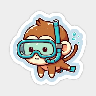 Cute monkey Underwater Magnet
