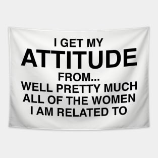 I Get My Attitude From The Women Tapestry