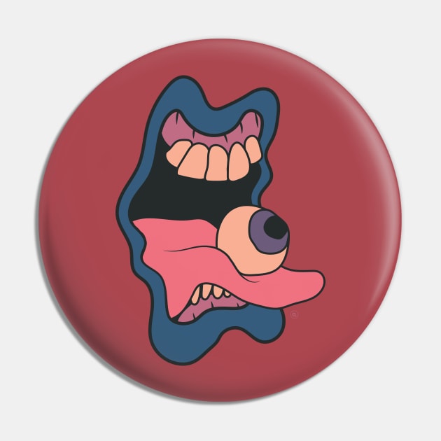 Tongue'l Vision Pin by CalebLindenDesign