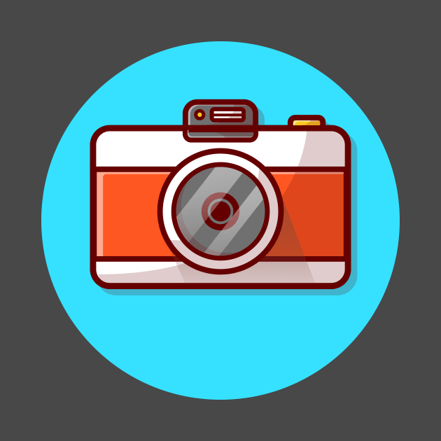 Camera Cartoon Vector Icon Illustration by Catalyst Labs