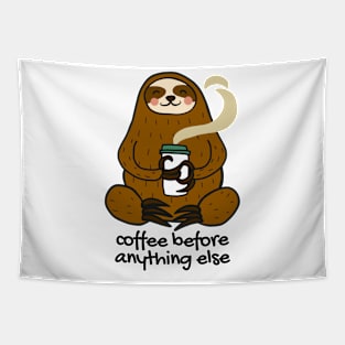 coffee before anything else Tapestry