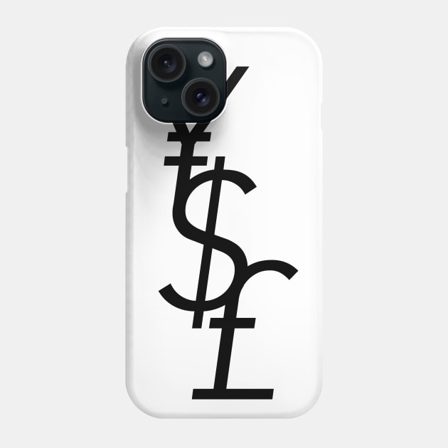 Yen Dollar Pound Phone Case by Haasbroek