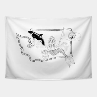 Washington Mermaid Tapestry