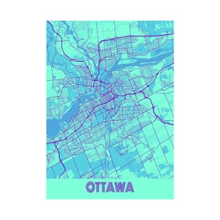 Ottawa - Ontario Galaxy City Map T-Shirt