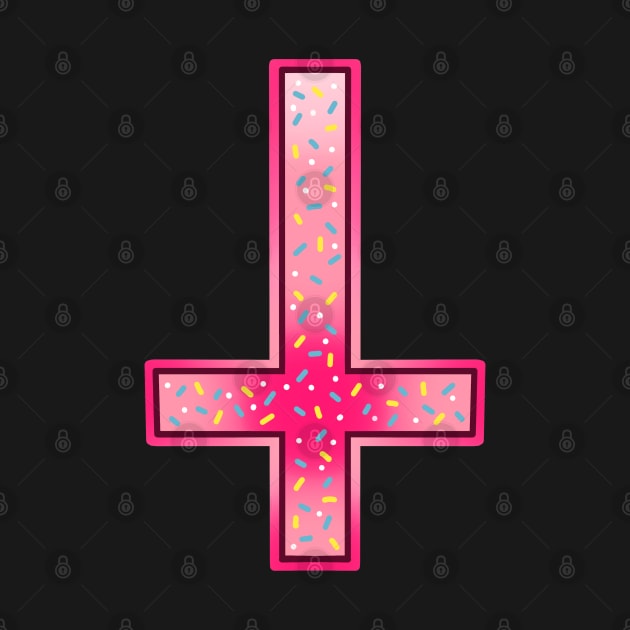 cute pink inverted cross by weilertsen