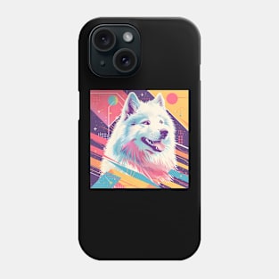 70s Samoyed Vibes: Pastel Pup Parade Phone Case