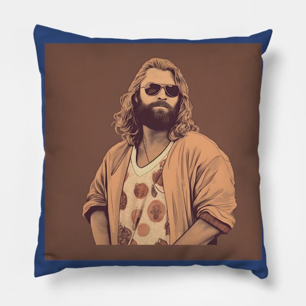 Fat Thor Dude Pillow by Grassroots Green