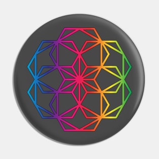 Hexagon Flower Sacred Geometry Pin