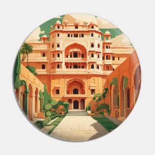 Jaipur India Vintage Tourism Travel Pin