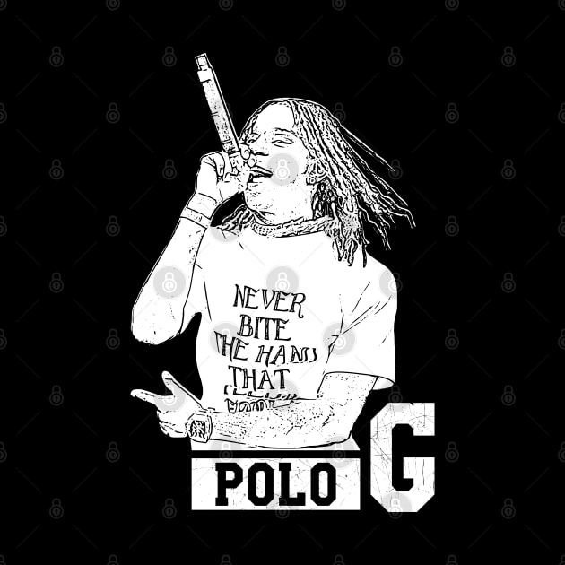 Polo G // Rapper // White retro by Degiab