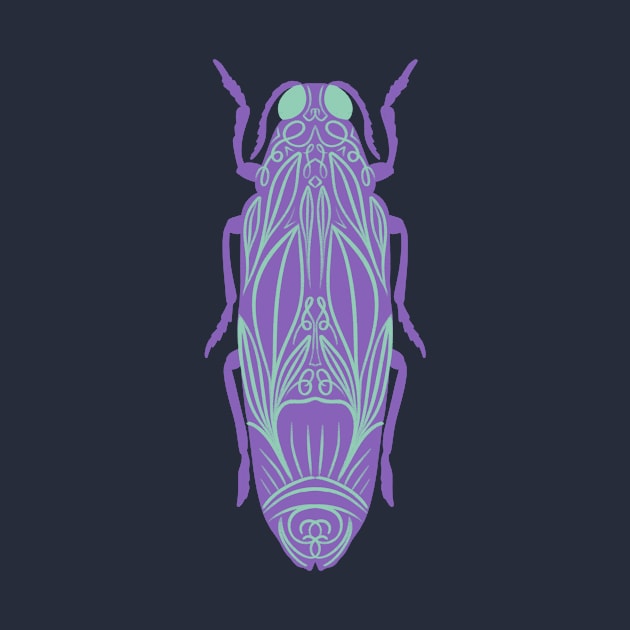 Purple Beetle by Palindrome Art