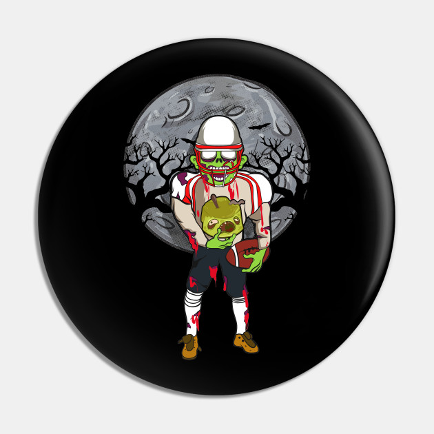 Funny Halloween Zombie American Football Player Costume Food American Football Player Halloween Gift Pin Teepublic