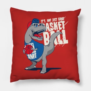 Dinosaur Playing Basketball Pillow