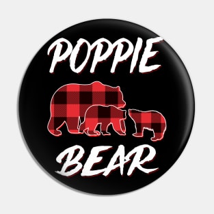 Poppie Bear Red Plaid Christmas Pajama Matching Family Gift Pin
