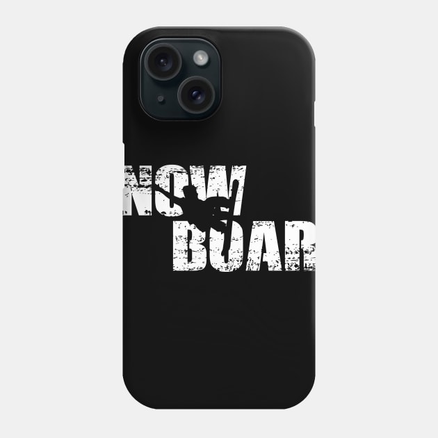 Distressed Look Snowboarding Gift For Snowboarders Phone Case by OceanRadar