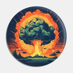 Nuclear Explosion Mushroom Cloud illustration Pin