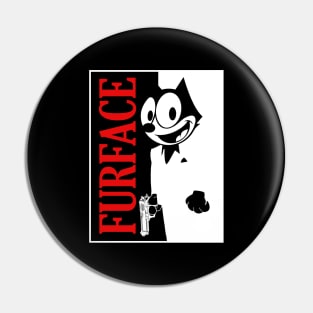 Felix the Cat - FURFACE parody (4 dark tees) Pin