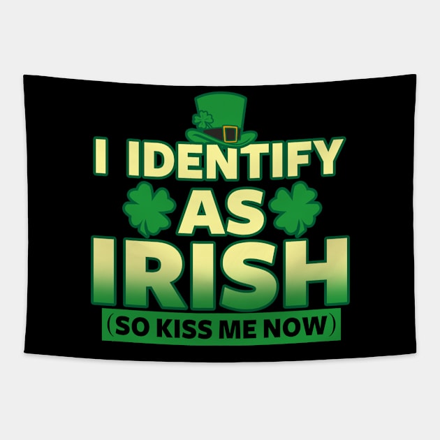 Saint Patrick's Day Funny Irish Kiss Me Meme Tapestry by BoggsNicolas