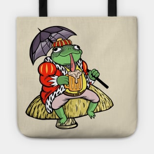 Relaxing Frog King Tote