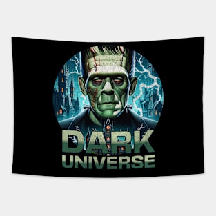 Distressed Vintage Look Frankenstein Monster Dark Universe Portal Style Tapestry