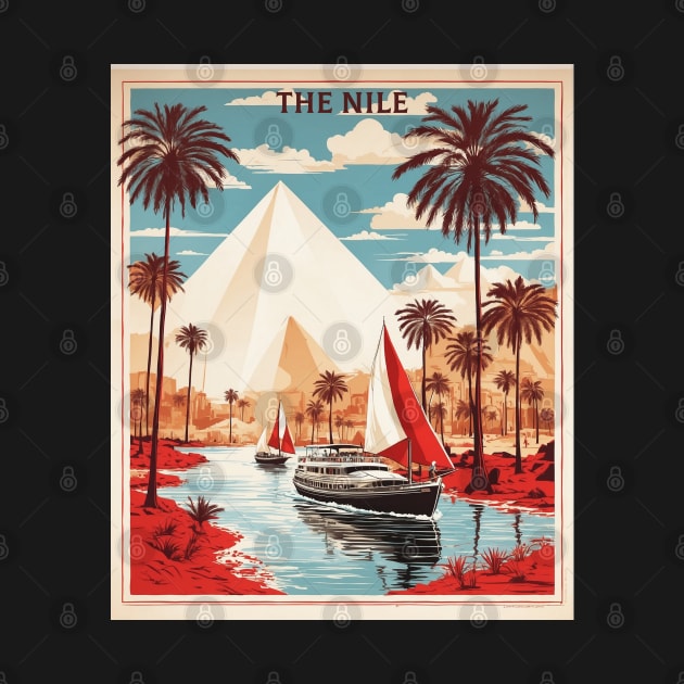 The Nile River Egypt Vintage Poster Tourism by TravelersGems