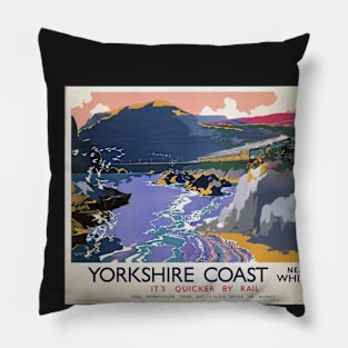 Travel - Yorkshire Coast by Rail Advertising Pillow
