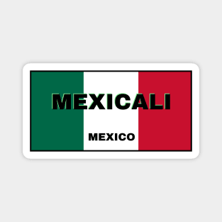 Mexicali City in Mexican Flag Colors Magnet