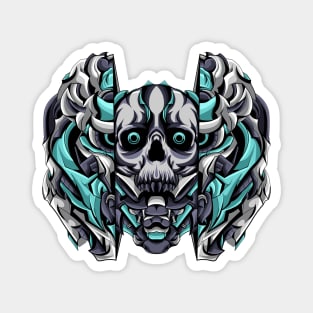 Skull Mecha Artwork Illustration Magnet