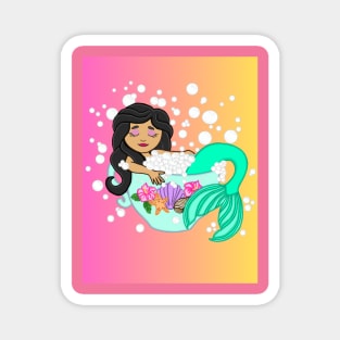 Teacup Mermaid (sunset) Magnet