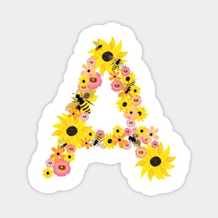 Botanical letter ‘A’ Magnet