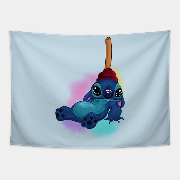 Aloha Alien Stitch Tapestry by OCDVampire