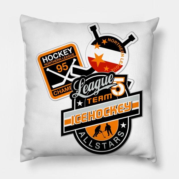 Hockey League Team Pillow by TulipDesigns