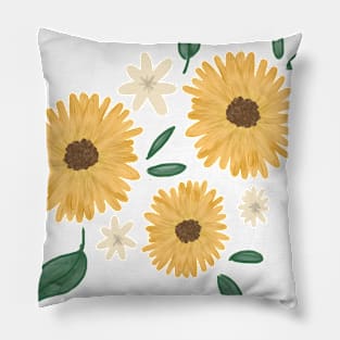 Sunflower Bunch Design Pillow