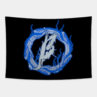 Logo Snake Theme Embroidery Effect Tapestry