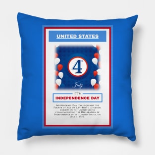 Independence Day - United States - For 4th of july - Print Design Poster - 17062012 Pillow