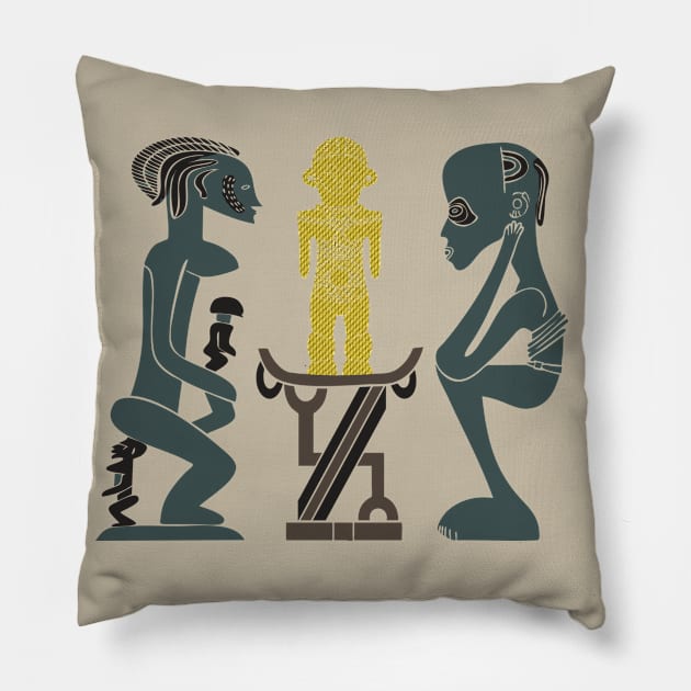 African tribal art patterns Pillow by omitay