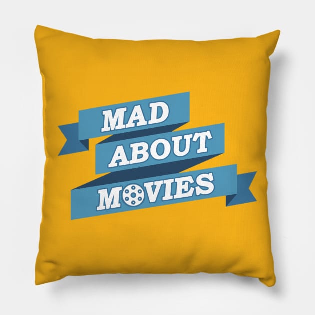 Blue Ribbons Logo Pillow by Mad About Movies