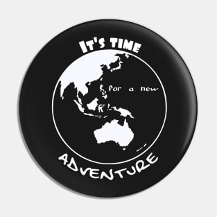 It's time for a new adventure with globe design Pin