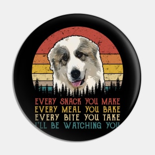 Retro Great Pyrenees Every Snack You Make Every Meal You Bake Pin